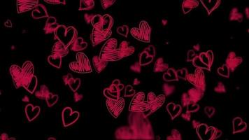 Hand-Drawn Valentine Heart Loop Black video