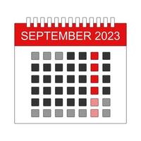 MONTH SEPTEMBER 2023 Illustration vector