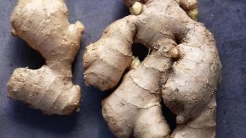 Close up of Gingers on chopping board video