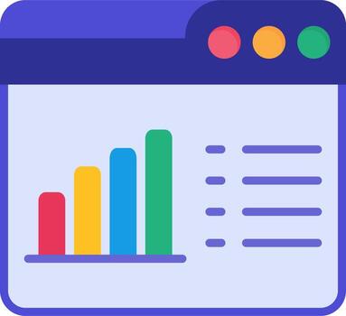 Web Progress Chart Vector Icon