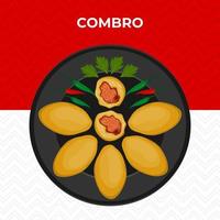 ilustración de combro en un plato vector