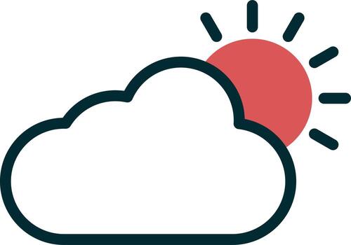 icono de vector nublado