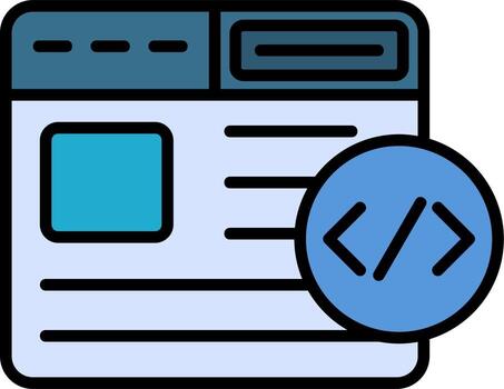 icono de vector de codificación web