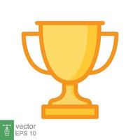 Trophy icon. Simple filled outline style for app and web design element. Winner, award, cup, champ, contest, prize, won concept. Vector illustration isolated on white background. EPS 10.