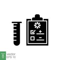 codicioso prueba glifo icono. sencillo sólido estilo. positivo corona virus resultado, negativo, rápido, plasma, investigación, médico concepto. vector ilustración aislado en blanco antecedentes. eps 10