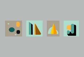 Set of minimalist geometric brutal shapes.Colorful basic memphis  abstract forms.Bauhaus elements. Art vector set en trendy modern colors.