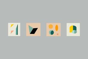 Set of minimalist geometric brutal shapes.Colorful basic memphis  abstract forms.Bauhaus elements. Art vector set en trendy modern colors.