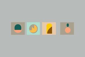 Set of minimalist geometric brutal shapes.Colorful basic memphis  abstract forms.Bauhaus elements. Art vector set en trendy modern colors.