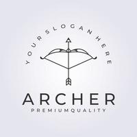 Archer bow sport logo vector logo vector illustration design