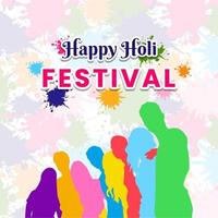 flyer for holi festival day vector