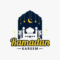 Ramadán kareem logo vector diseño