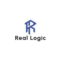 Abstract initial letter RL or LR logo in blue color isolated in white background applied for tech startup logo also suitable for the brands or companies have initial name LR or RL. vector