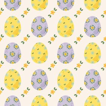 Vector seamless simple pattern with ornamental eggs. Easter eggs print. Seamless repeated surface vector pattern design for printing on fabric, paper for scrapbooking, gift wrap and wallpapers.
