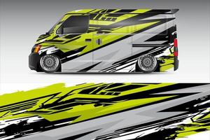 racing car wrap design for vehicle vinyl stickers and automotive company sticker livery vector