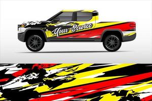 Graphic truck design. abstract lines grunge vector background concept for Vinyl Wrap and Vehicle Branding