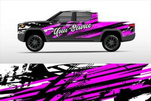 Graphic truck design. abstract lines grunge vector background concept for Vinyl Wrap and Vehicle Branding