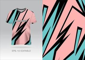 Fabric textile design for Sport t-shirt, Soccer jersey mockup for football club. uniform front view. vector