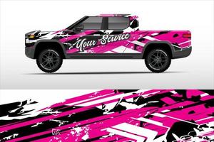 Graphic truck design. abstract lines grunge vector background concept for Vinyl Wrap and Vehicle Branding