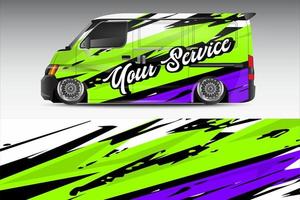 racing car wrap design for vehicle vinyl stickers and grunge motif sticker livery vector