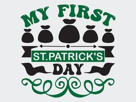 ST.Patrick's Day T-Shirt Design File vector