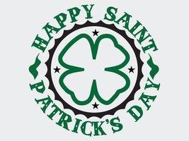 ST.Patrick's Day T-Shirt  Design File vector