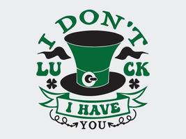 ST.Patrick's Day T-Shirt  Design File vector