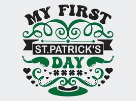 ST.Patrick's Day T-Shirt  Design File vector