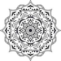 Mandala art geometric pattern for coloring vector