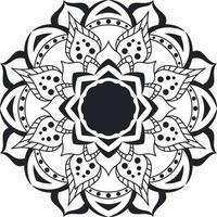 Mandala art geometric pattern for coloring vector