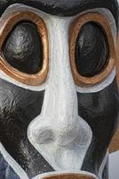 carnival parade wagon detail african tribal mask photo