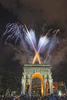 Happy new year and merry xmas fireworks on triumph arc photo