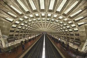 Washington Metro ceiling geometrical composition photo