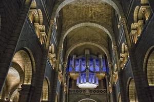 medieval church stone arches photo