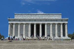 Abrahán Lincoln Washington corriente continua monumento foto