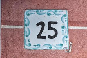 Ceramic number tile 25 photo