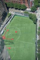 manhattan baseball field aerial view photo