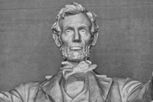 Abraham Lincoln statue at Washington DC Memorial photo