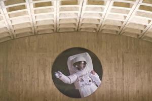 Space dog giant poster in Washington DC Metro photo