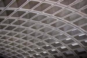 Washington Metro ceiling geometrical composition photo