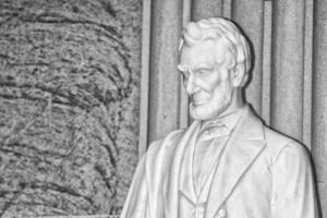 Lincoln statue inside Washington capitol dome internal view photo