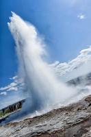 Geyser blow in Iceland photo