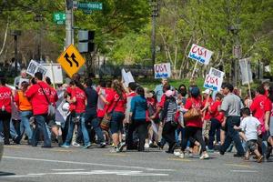 WASHINGTON D.C., USA - MAY, 2 2014 -  Immigrant outside the white house protesting for house photo