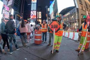 NEW YORK - USA 16 JUNE 2015 times square works photo