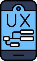 icono de vector de diseño de experiencia de usuario