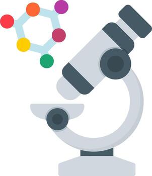 icono de vector de microscopio