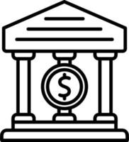 icono de vector de banco