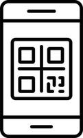 icono de vector de código qr