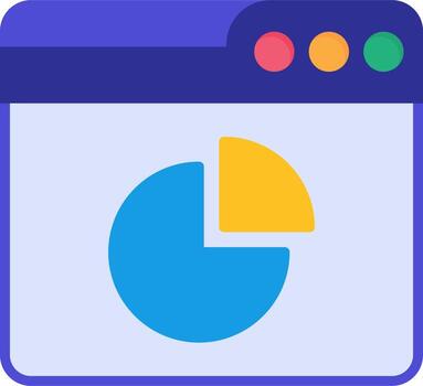 Web Pie Chart Vector Icon