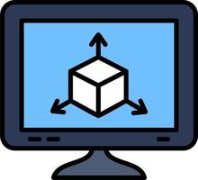 3d Modeling Vector Icon