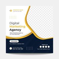 Modern Digital Marketing Agency Social Media Post Template Design. vector